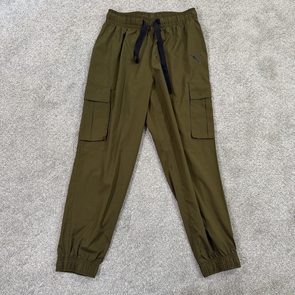 Puma Dry Cell Cargo Jogger Pants Olive Men M Athletic Tapered Streetwear